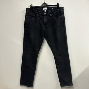 Frame black straight leg jeans 38